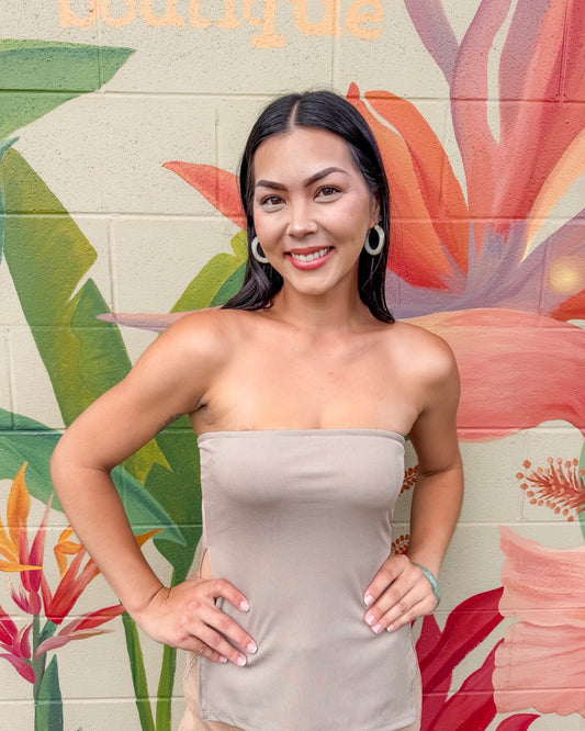 Melanie Tube Top - Taupe