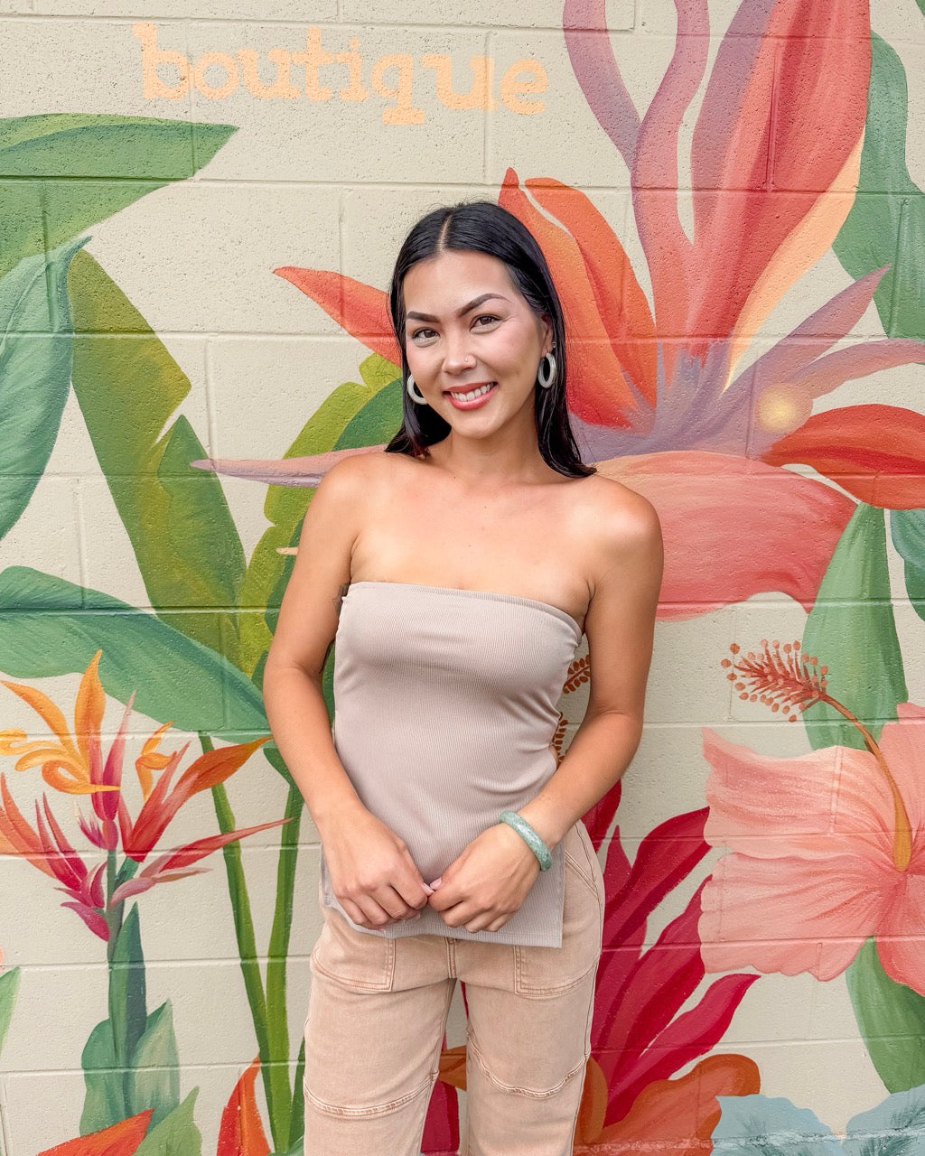 Melanie Tube Top - Taupe