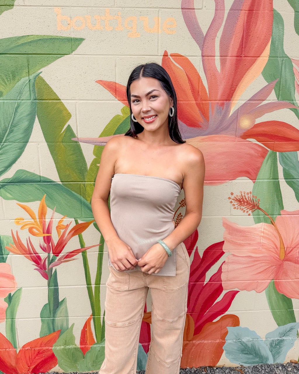 Melanie Tube Top - Taupe