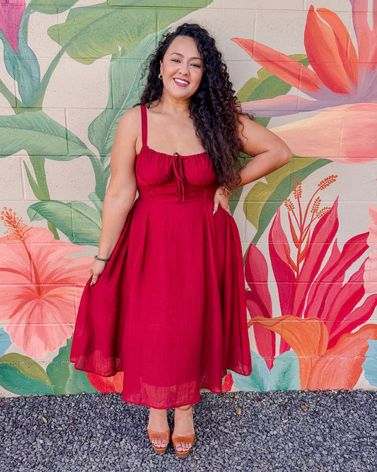 Belle Dress - Merlot