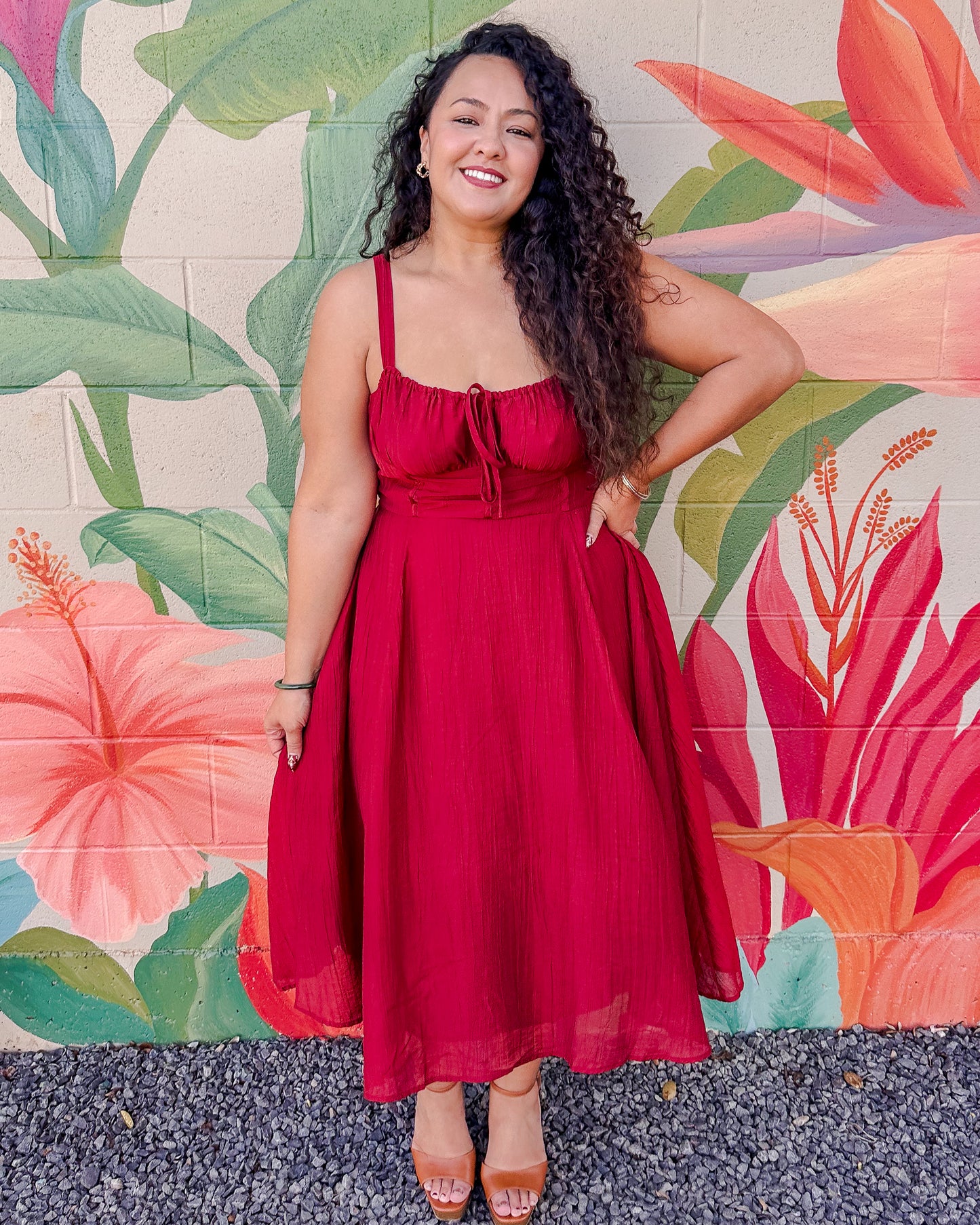 Belle Dress - Merlot