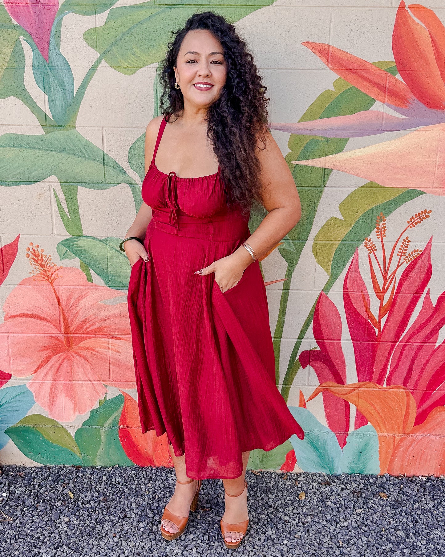 Belle Dress - Merlot