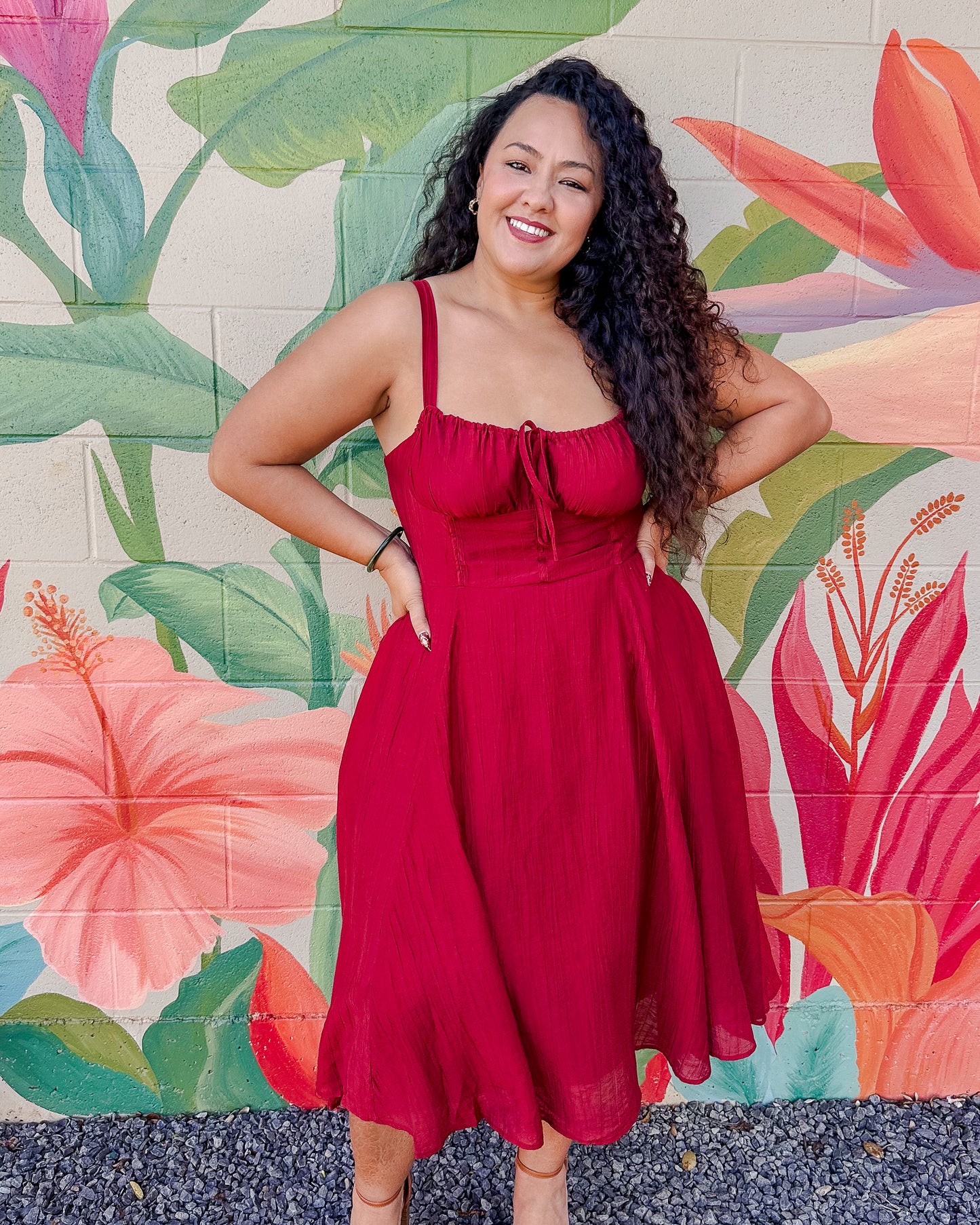 Belle Dress - Merlot