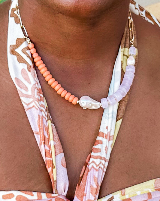 Peach Prosecco Necklace