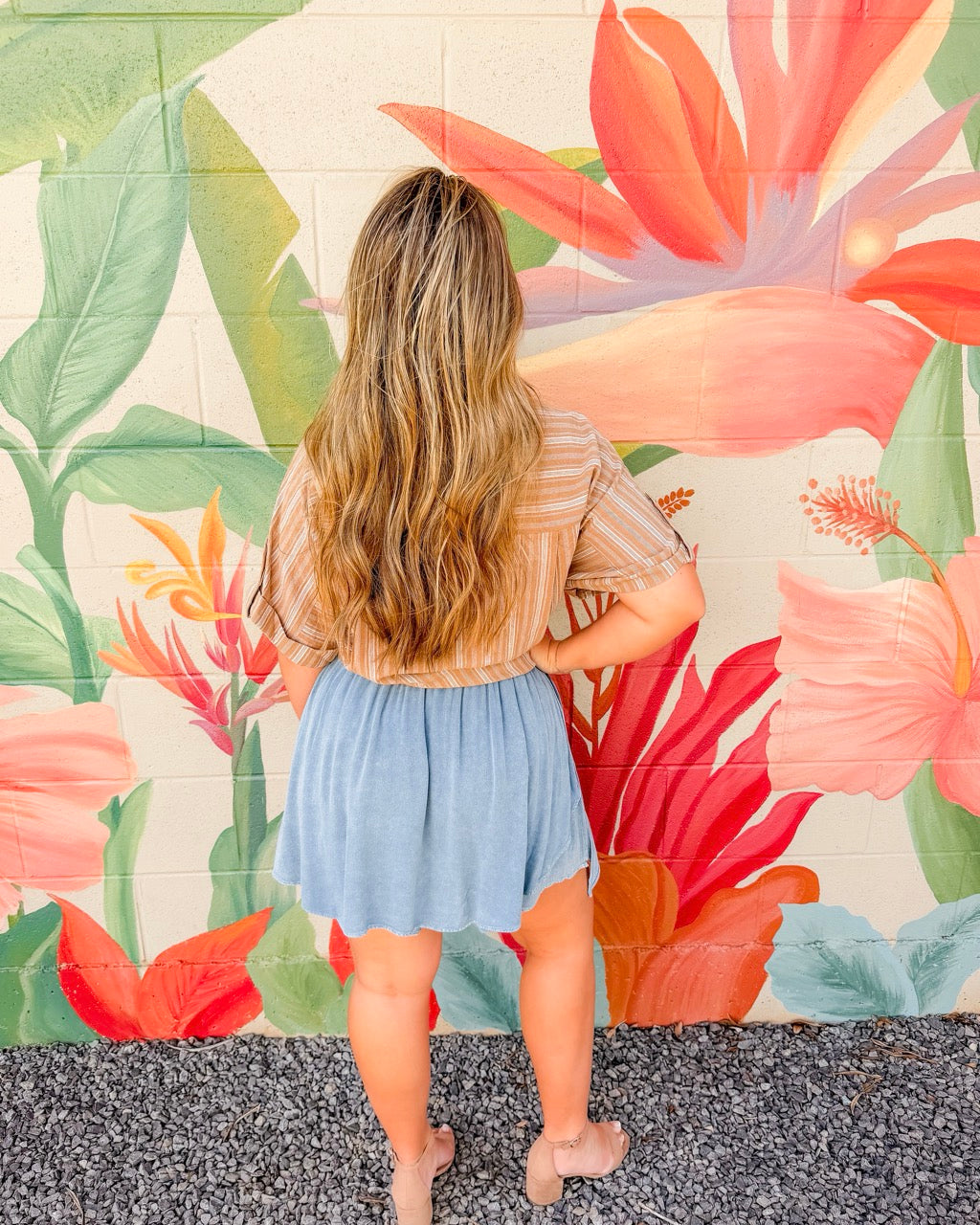 Davian Skort - Denim Blue