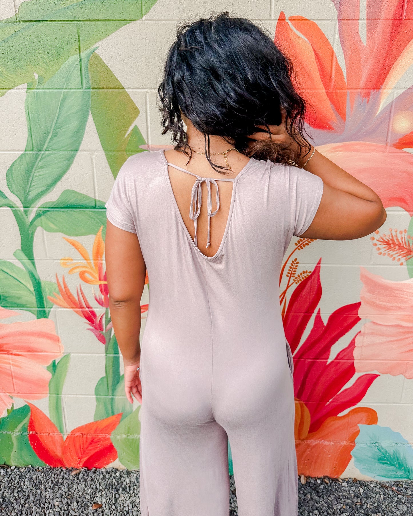 Disco Jumpsuit - Taupe