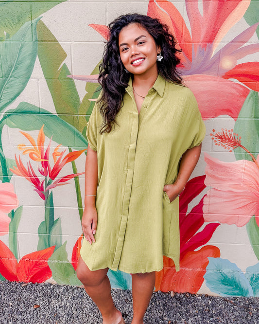 Elba Dress - Chartreuse