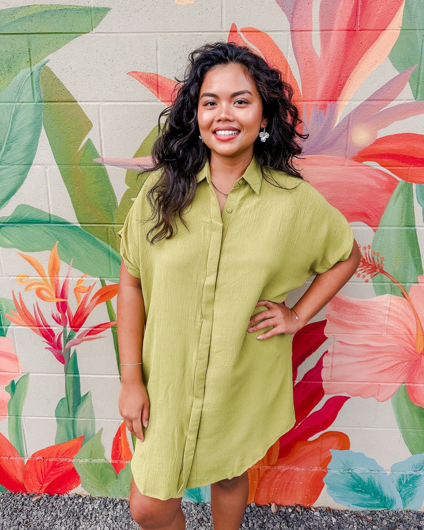 Elba Dress - Chartreuse