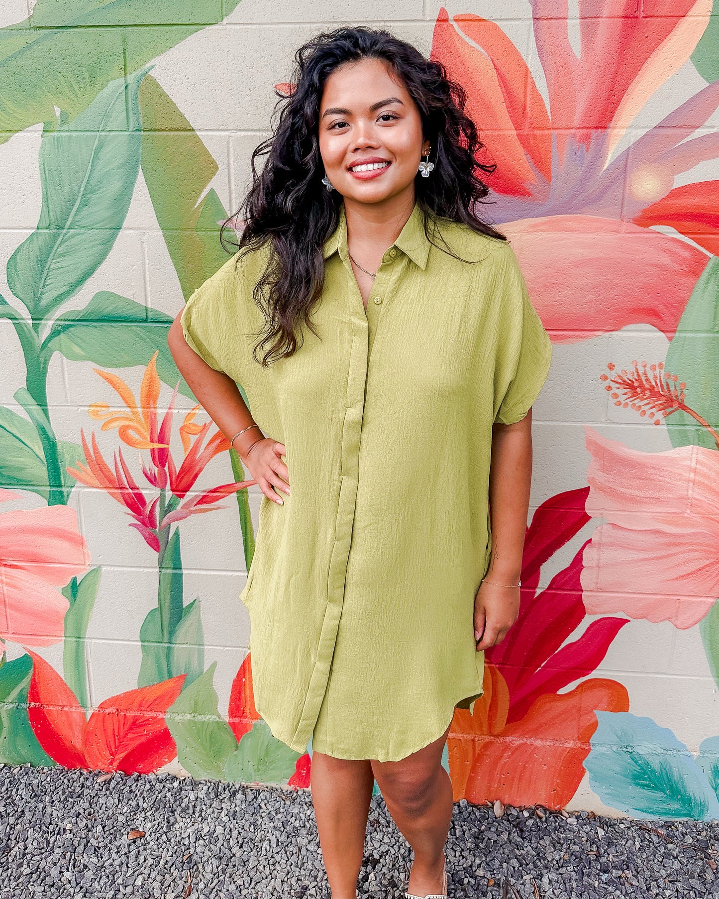 Elba Dress - Chartreuse