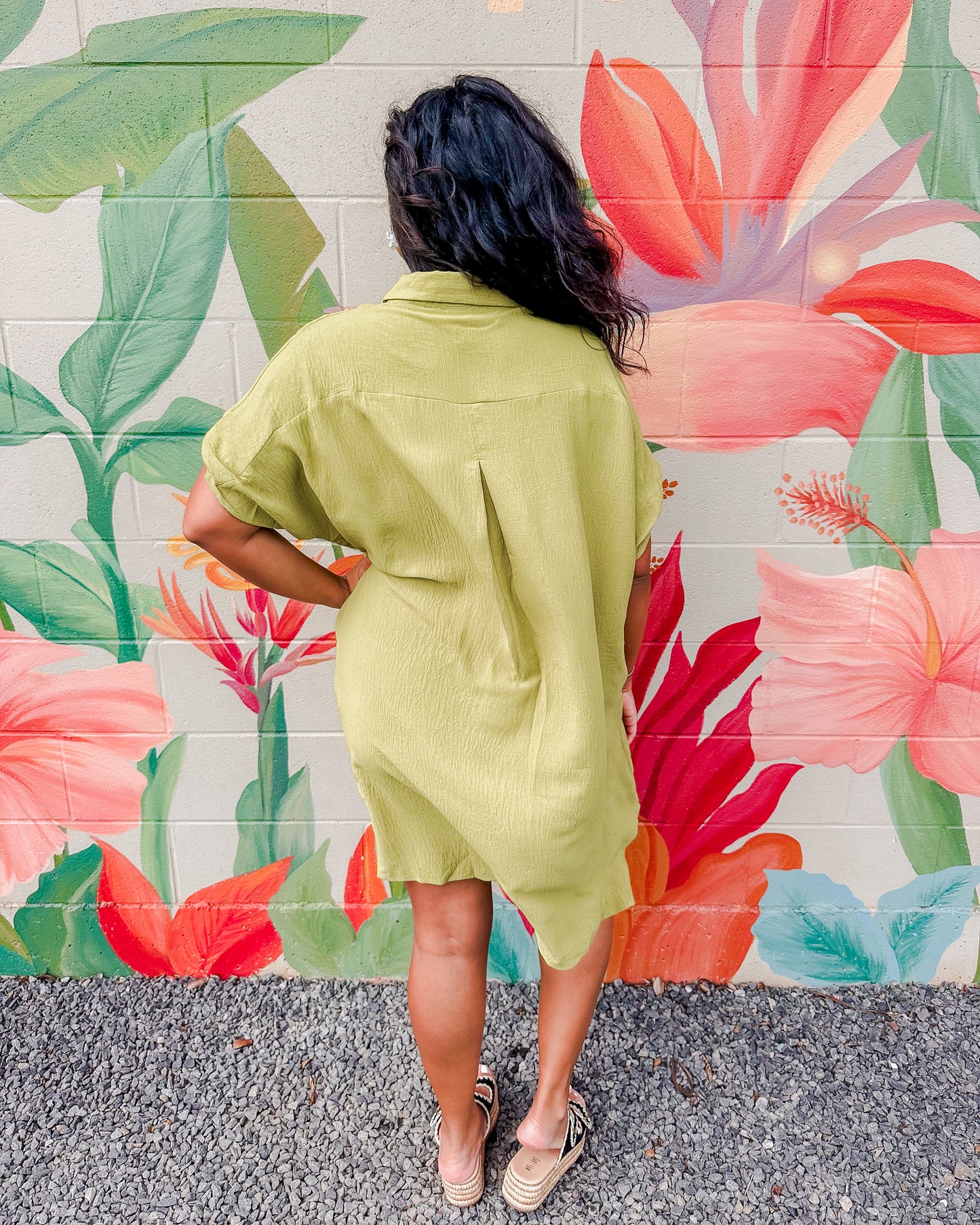 Elba Dress - Chartreuse