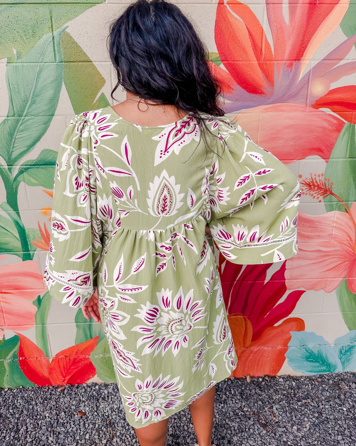 Mindy Dress - Split Pea