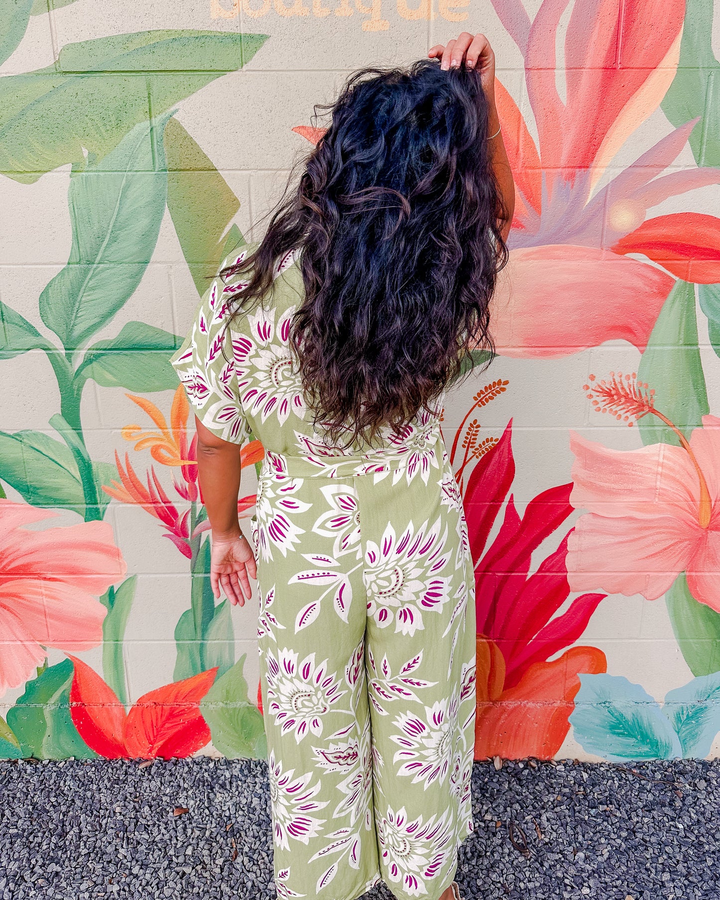 Mindy Jumpsuit - Split Pea