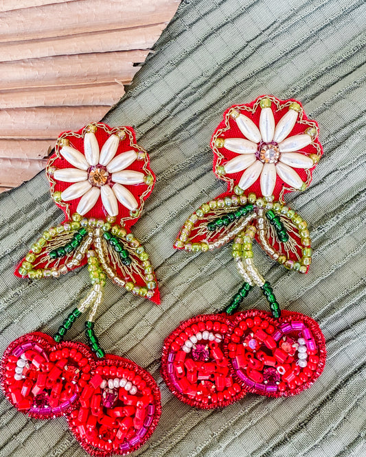 Cherry Wine Earrings