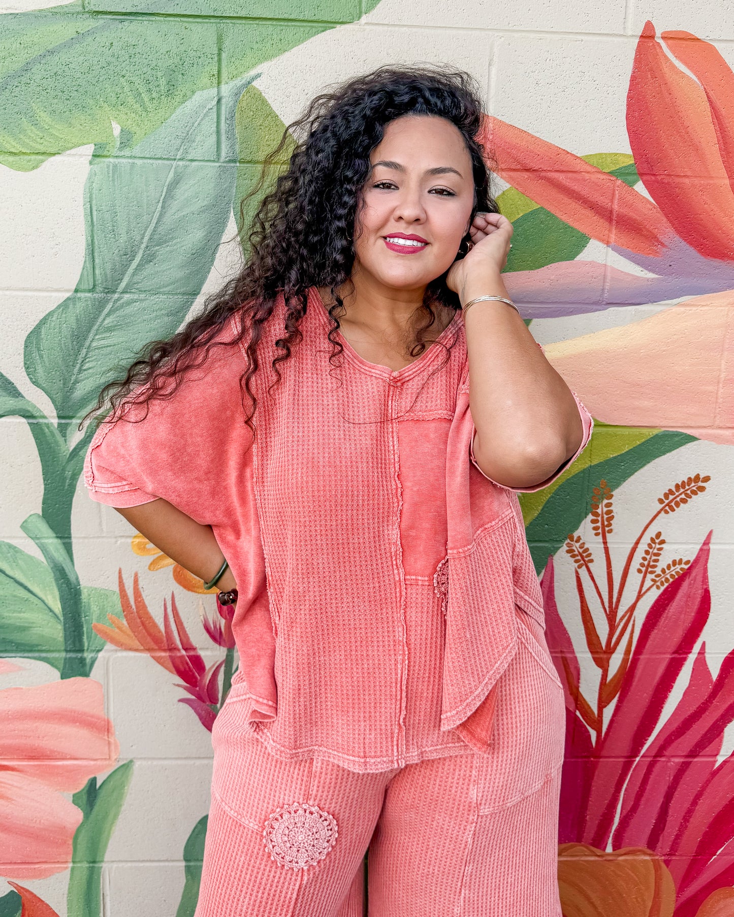 Darlene Top - Washed Coral