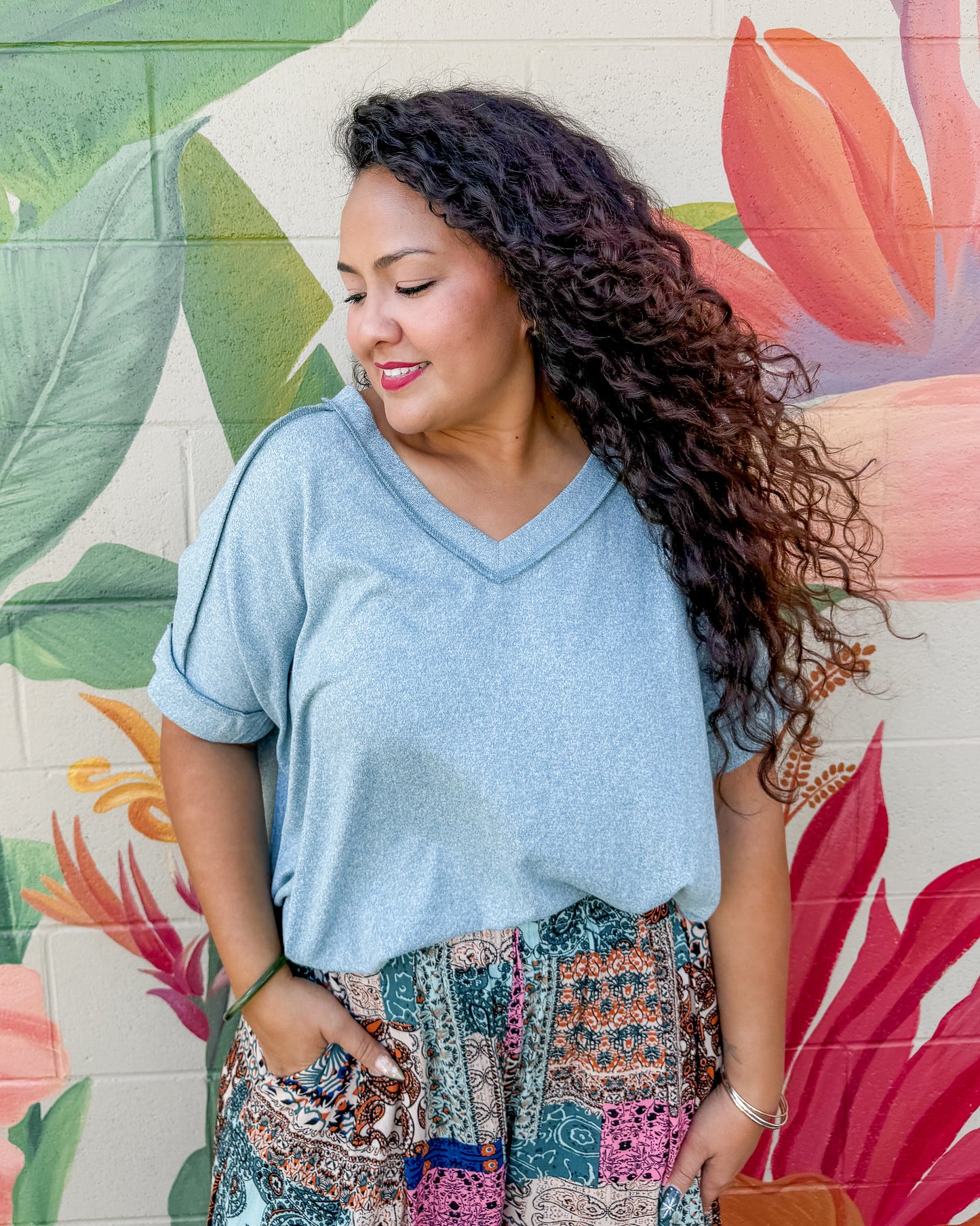 Ella Top - Dusty Teal