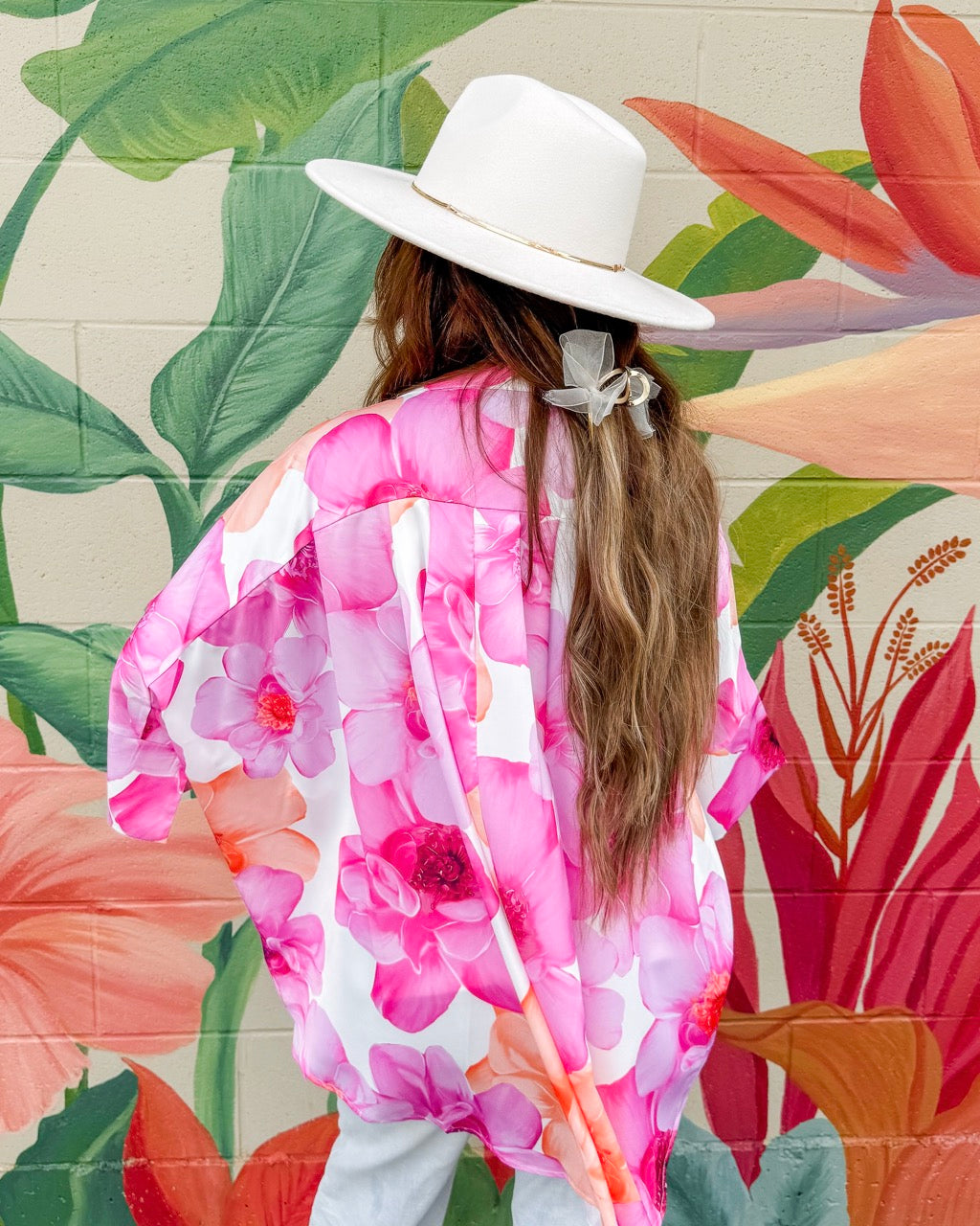Raelynn Blouse - Fuchsia Floral