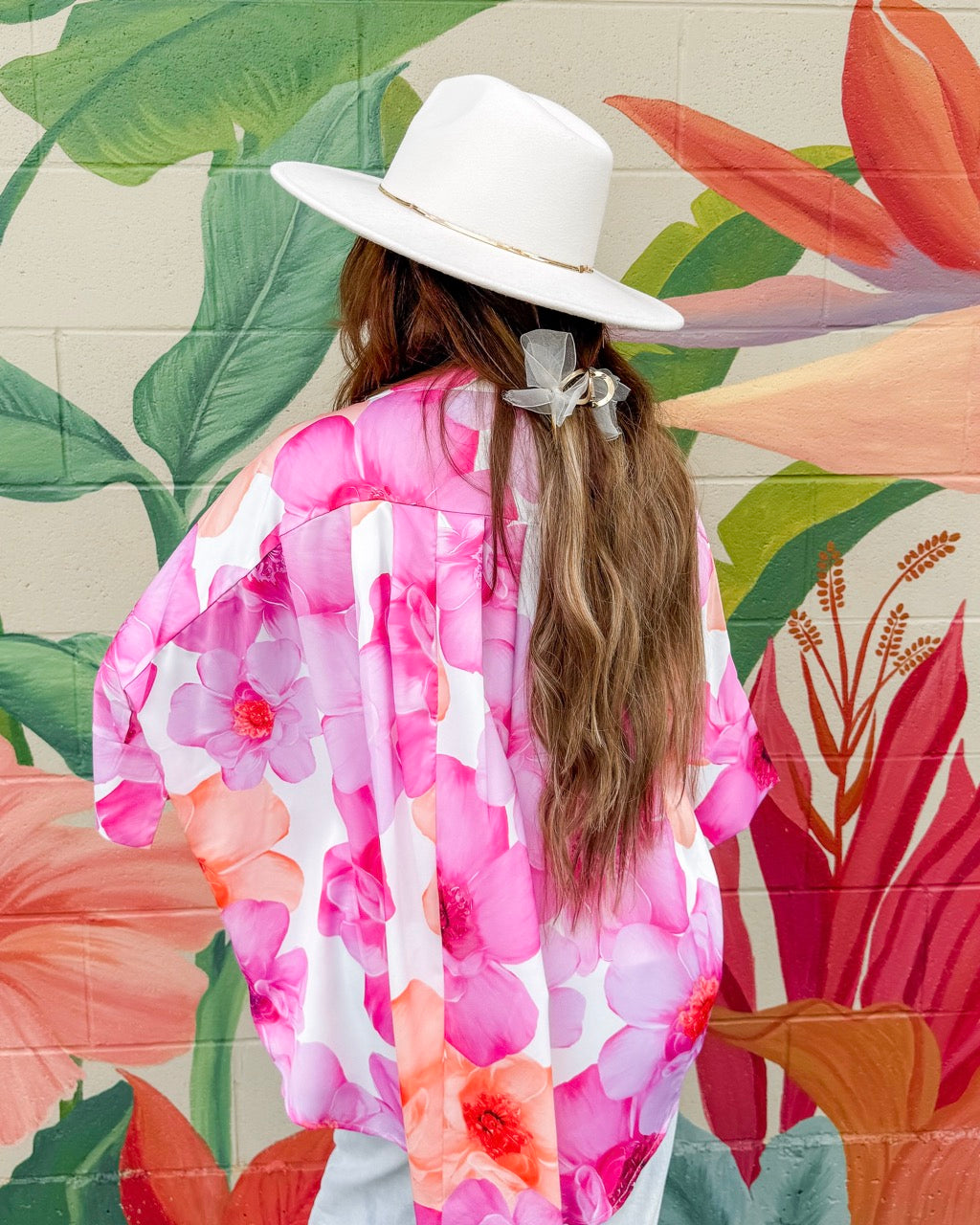 Raelynn Blouse - Fuchsia Floral