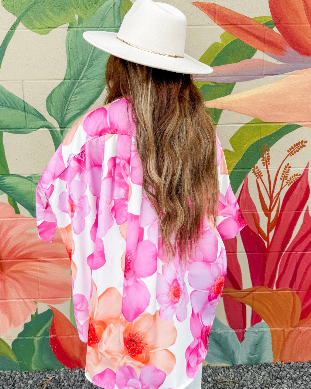 Raelynn Blouse - Fuchsia Floral