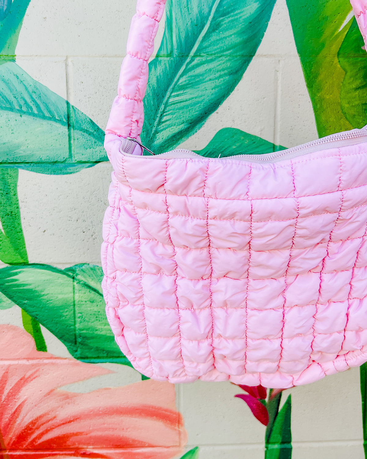 Penny Quilted Tote - Pink