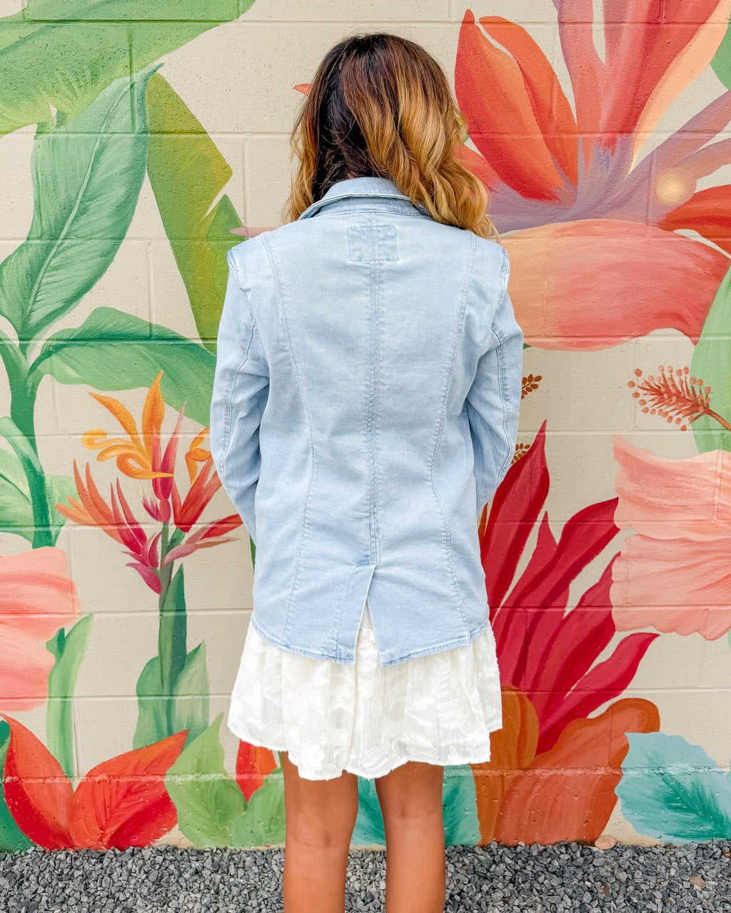 Makanalani Blazer - Light Wash