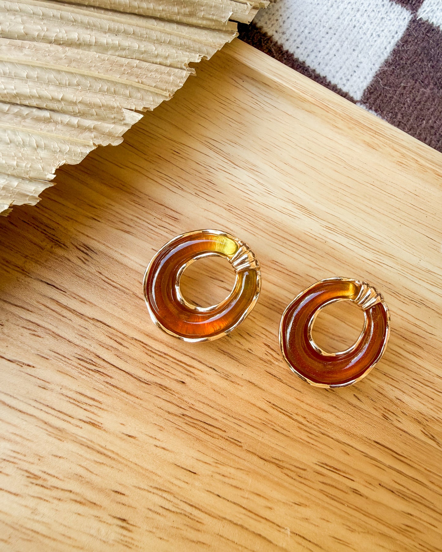 Amber Waves Studs