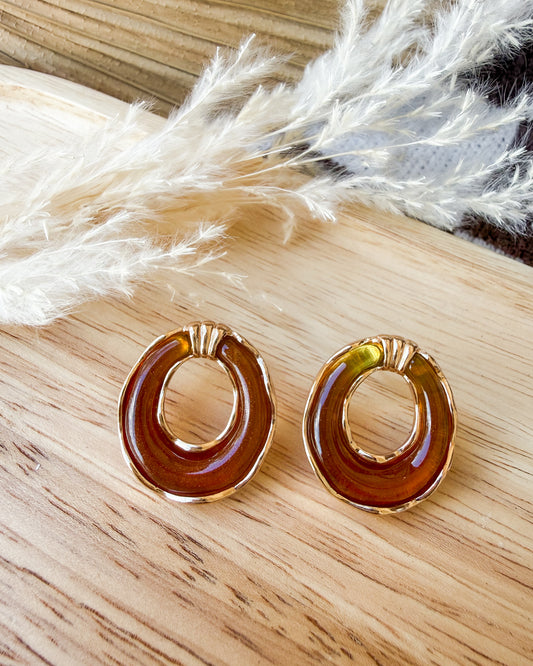 Amber Waves Studs