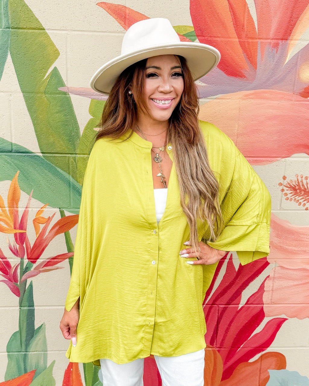 Raelynn Blouse - Chartreuse