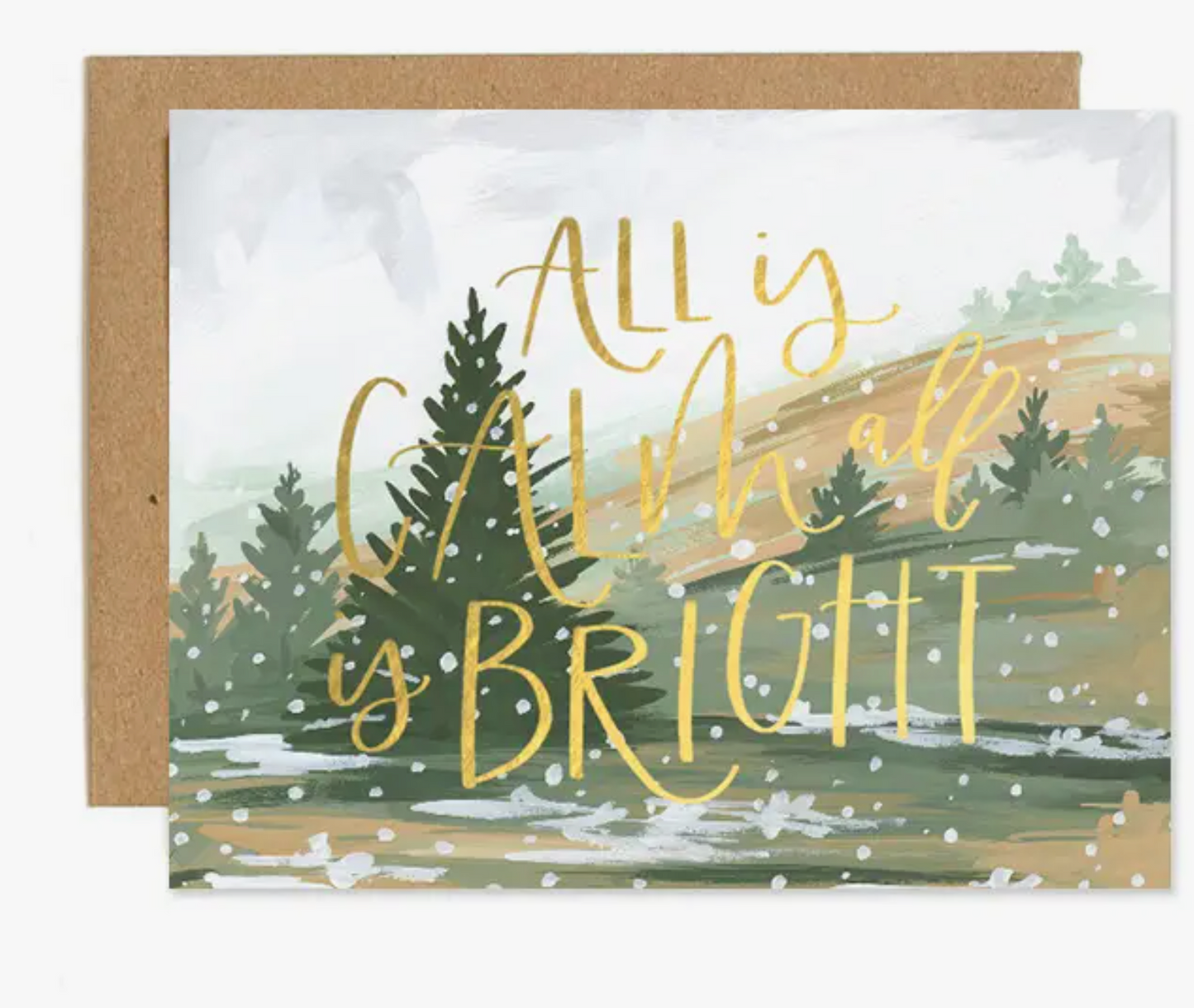 All Is Calm & Bright Card