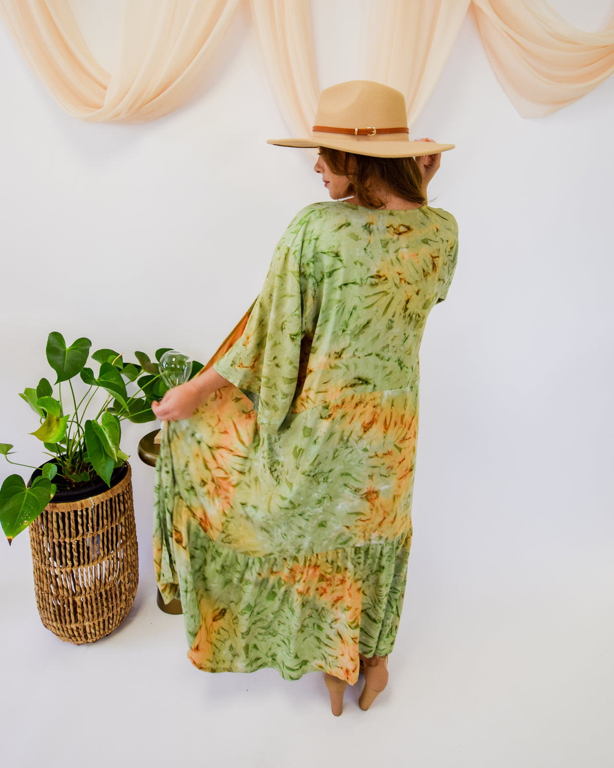 Motto Kimono - Green Tie Dye
